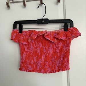 Size Medium Impeccable Pig Summer Tube Top (Pink / Orange)